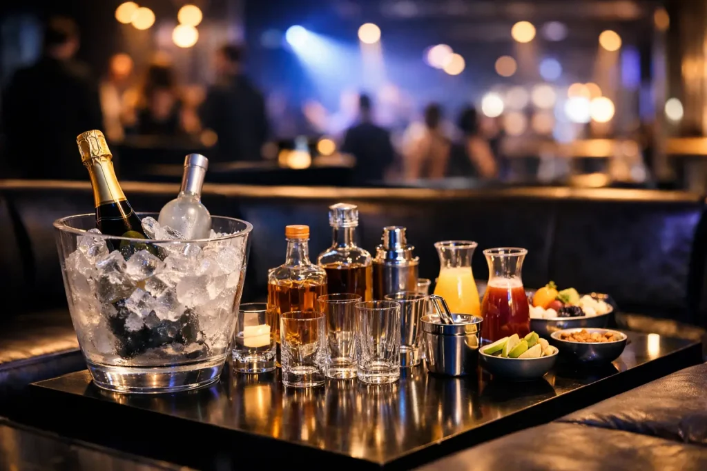 ¿Qué incluye una mesa reservada en un club?